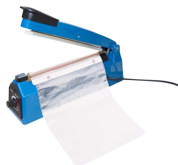 Macchina Sigilla Sacchetti 300W 240V e Buste da 200 mm Blu