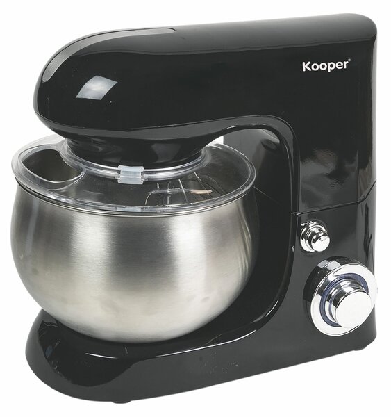 Impastatrice Planetaria 5 Litri 6 Velocità 1300W Ciotola in Acciaio Kooper Atena Nera