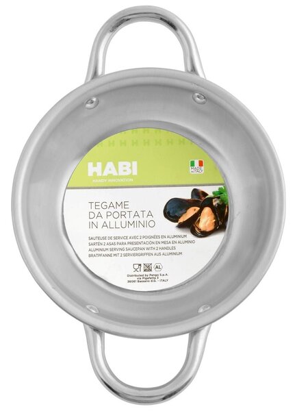 HABI Tegame Portata 2 Manici Alluminio 14 cm