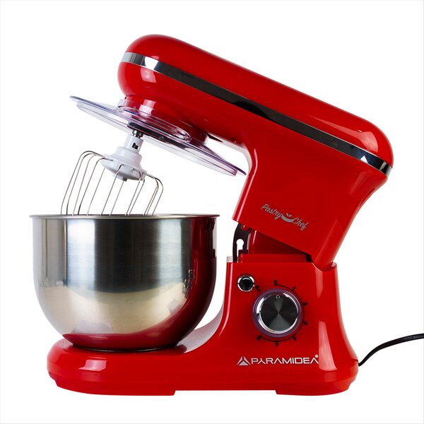 Impastatrice 5 litri 1200W con ciotola in acciaio Pyramidea IP5005R Rosso