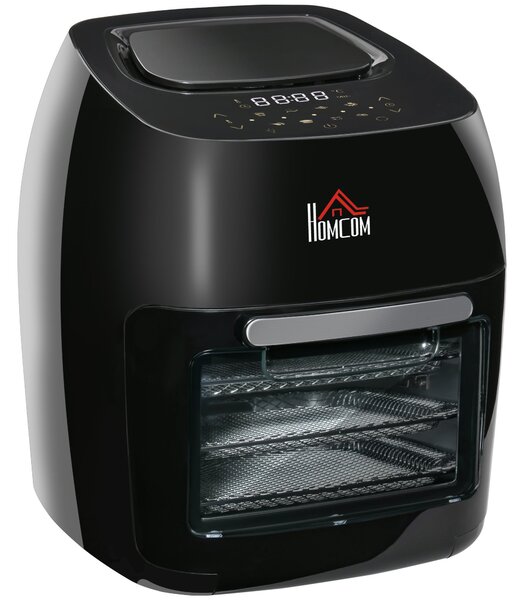Friggitrice Elettrica ad Aria Calda 1800W Capacità 11 Litri Nera