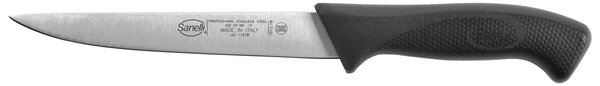 Coltello filettare Skin in acciaio inox manico antiscivolo nero cm 18