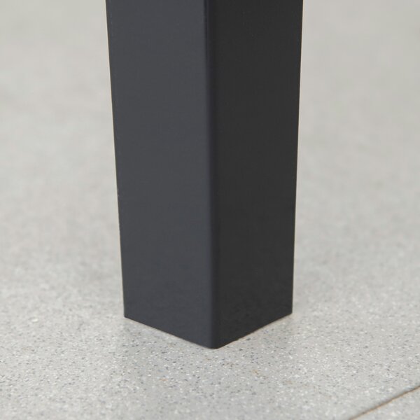 Outsunny Fioriera su piedi rettangolare orto con foro di drenaggio in acciaio zincato 100 x 30 x 80 cm nero