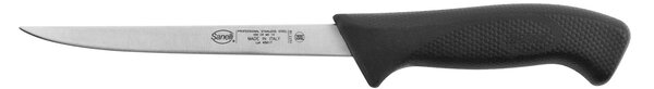 Coltello filettare Skin in acciaio inox manico antiscivolo nero cm 16