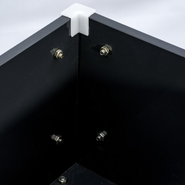 Outsunny Fioriera su piedi rettangolare orto con foro di drenaggio in acciaio zincato 100 x 30 x 80 cm nero