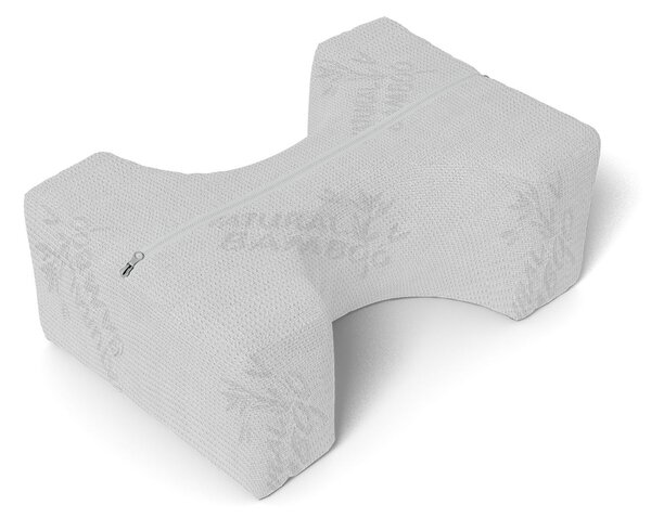 Cuscino Posturale Bamboo per Sciatalgia Gambe Schiena in Poliuretano Bianco