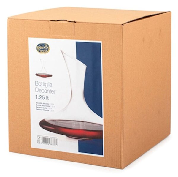 Decanter vetro bohemia con taglio diagonale Lt 1,25