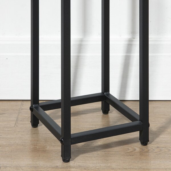 Outsunny Set di 3 supporti porta vasi da fiori impilabili quadrati - 21 x 21 x 50/70/90 cm - acciaio