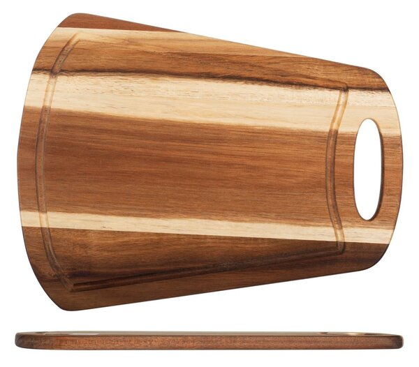H&H Tagliere Rettangolare In Legno Di Acacia Con Bordo Cm36X28