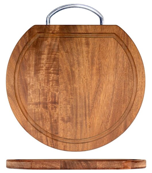 H&H Tagliere Rettangolare Legno Acacia Con Bordo E Filo Cm36X24