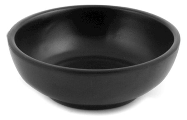 Set 6 coppette tonde Decoro Ardesia in melamina nera cm 10
