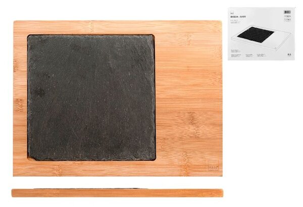 Tagliere in ardesia e bamboo cm 25x33