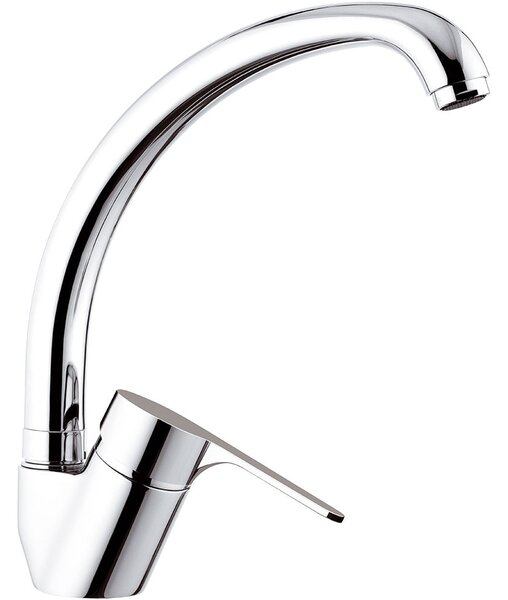 Rubinetto Miscelatore Monocomando Girevole Lavello Alto in Ottone Mariani Vela Cromato