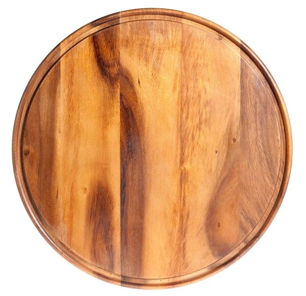 Piatto Wood Style in legno scuro cm 46