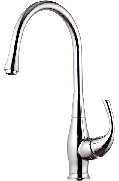 Rubinetto Miscelatore Monocomando Girevole Lavello Alto in Ottone Mariani Pluto Cromato