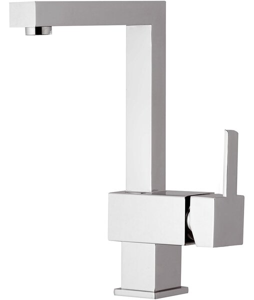 Rubinetto Miscelatore Monocomando Girevole Lavello Alto in Ottone Mariani Quadra Cromato