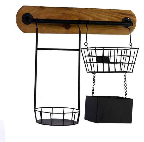 Portatutto in Metallo 57x20H49cm Nero