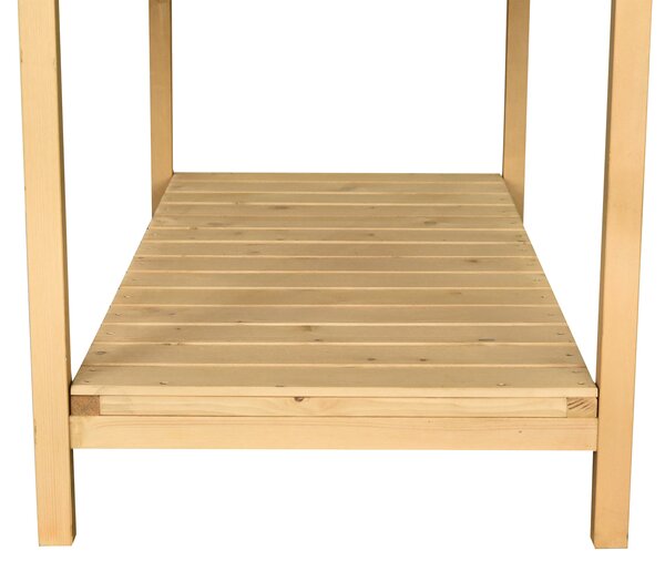 Outsunny Fioriera su Piedi carré Orto con ripiano dim. 110L x 46l x 76H cm 8 Compartimenti & Inserti per l'irrigazione Legno di Abete