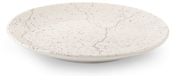 Piatto pane Stone in porcellana dura avorio con bordo rinforzato cm 17
