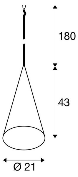 SLV Lampada a sospensione Magico, dimmerabile, Nero, Soggiorno / Sala da pranzo, Alluminio, Moderno, Lampada a sospensione