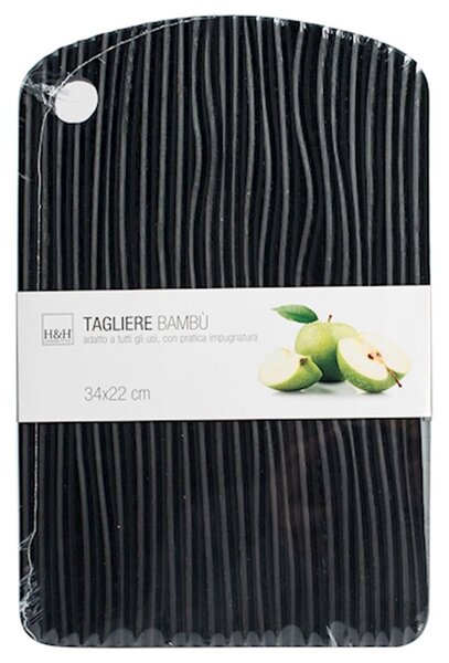 Tagliere in legno Bambù nero cm 34x22x1,9