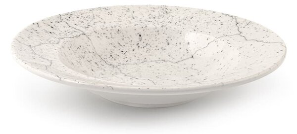 Piatto pasta Stone in porcellana dura avorio con bordo rinforzato cm 25