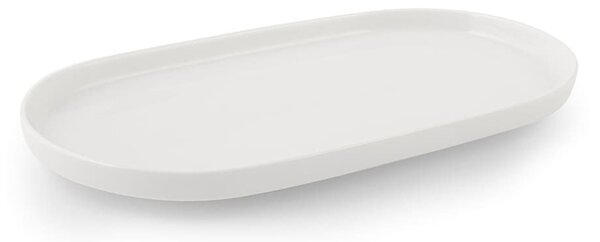Piatto ovale Madrid in porcellana bianca cm 31x17,5