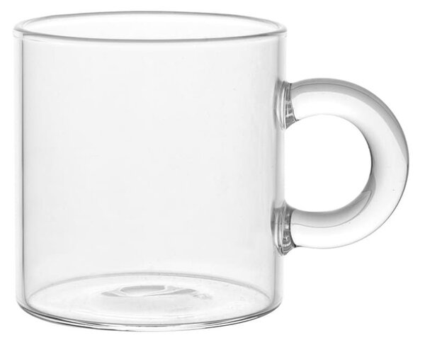 Confezione 6 tazze caffè Nuvola in vetro borosilicato trasparente cc 110