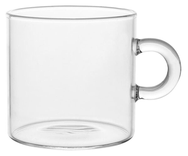Confezione 6 tazze tè Nuvola in vetro borosilicato trasparente cc 225