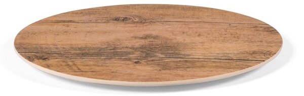 Set 6 piatti tondi Decoro Legno in melamina cm 28
