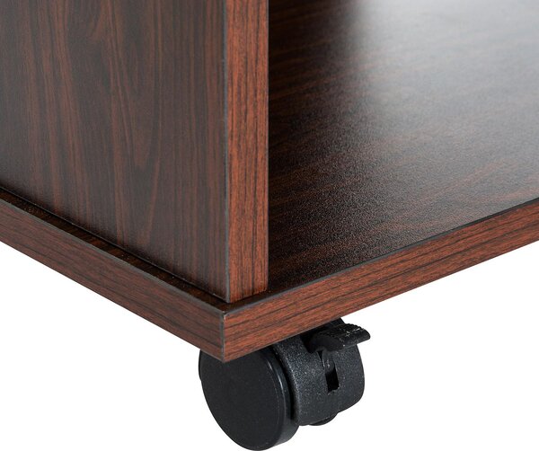 Mobiletto Multiuso Salvaspazio con Rotelle a 4 Ripiani Marrone 50x47.5x84 cm