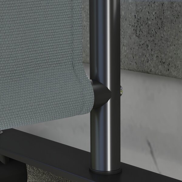 Outsunny Pannello paravento esterno su ruote per giardino, terrazza, balcone - dim. 183L x 30l x 181H cm - grigio