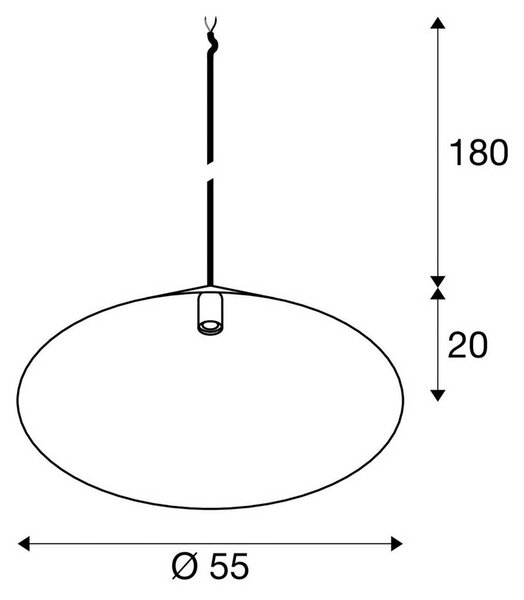 SLV Lampada a sospensione Magico, dimmerabile, Nero, Soggiorno / Sala da pranzo, Alluminio, Moderno, Lampada a sospensione