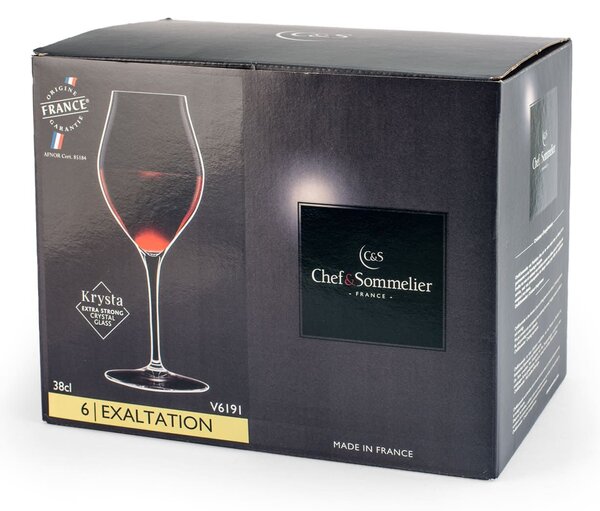 Set 6 calici Exaltation in vetro sonoro superiore trasparente cl 38