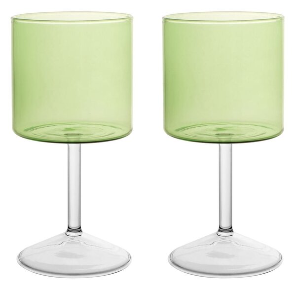 Confezione 2 calici Daylight in vetro borosilicato verdi cl 23