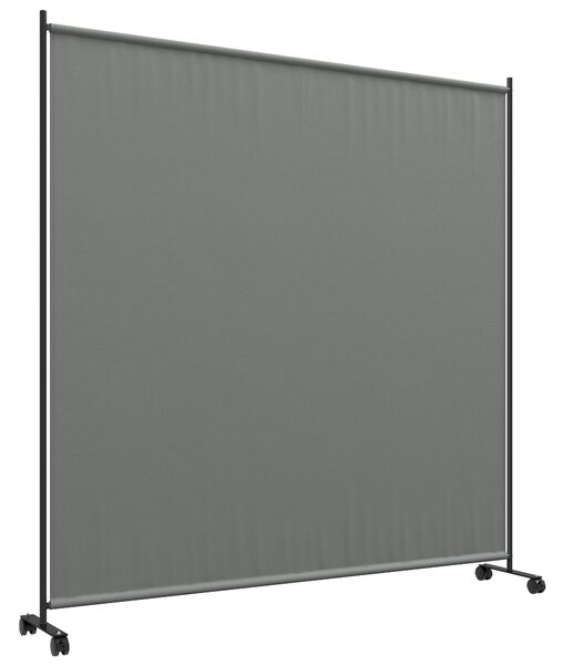 Outsunny Pannello paravento esterno su ruote per giardino, terrazza, balcone - dim. 183L x 30l x 181H cm - grigio
