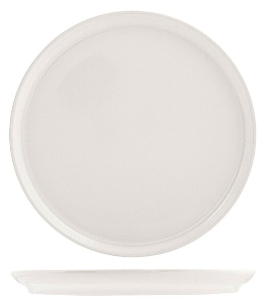 Set 12 piatti frutta Stoccolma in stoneware bianco cm 22