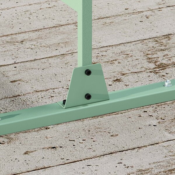 Outsunny Pannello brise vue decorativo paravento per esterni verde a motivo vegetale in metallo - 122 x 45 x 198 cm, verde
