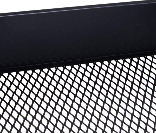Carrello da Cucina Multiuso Salvaspazio 3 Livelli in Acciaio Nero 44x38x88 cm