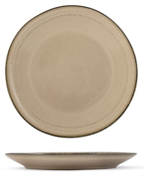 Set 6 piatti piani Antibes in stoneware assortiti cm 26,5