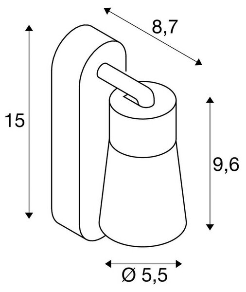 SLV Applique da parete Puri 2.0 Cone, dimmerabile, Alluminio / Grigio / Zincato, Soggiorno / Sala da pranzo, Alluminio, Moderno, Applique