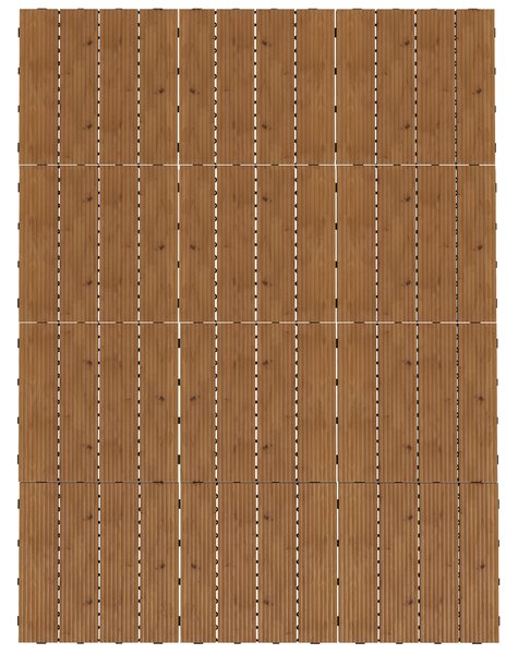 Outsunny Piastrelle per terrazza - caillebotis - Set di 12 pezzi, Superficie Massima 1,08 m²- incastrabili, Installazione molto Semplice