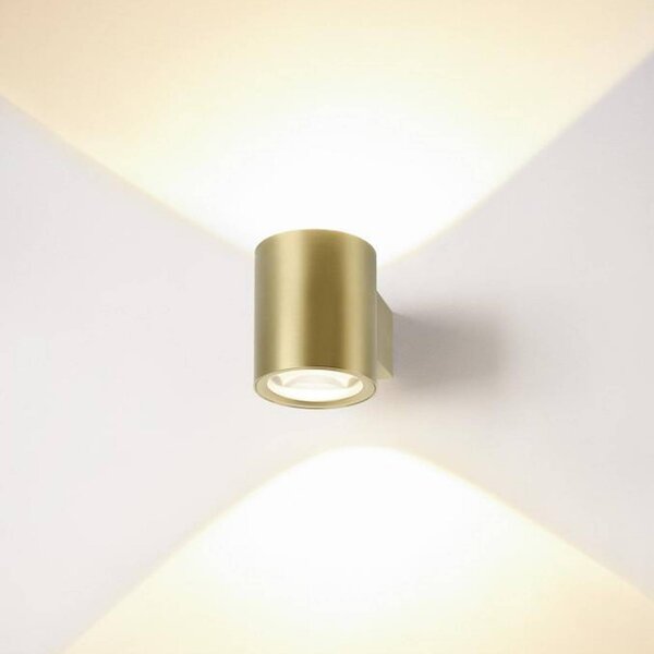 SLV Applique da parete a LED Oculus, dimmerabile, Ottone / Oro, Soggiorno / Sala da pranzo, Alluminio, Moderno, Applique a LED