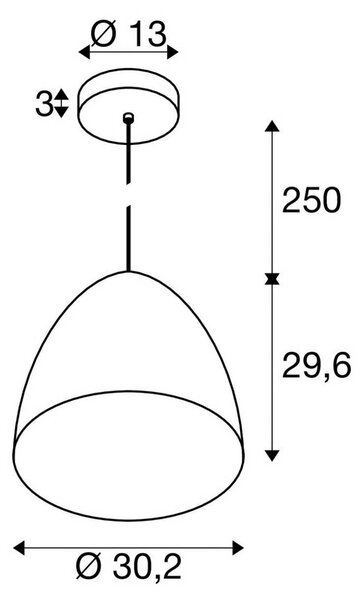 SLV Lampada a sospensione Para Cone, dimmerabile, Nero, Soggiorno / Sala da pranzo, Alluminio, Moderno, Lampada a sospensione