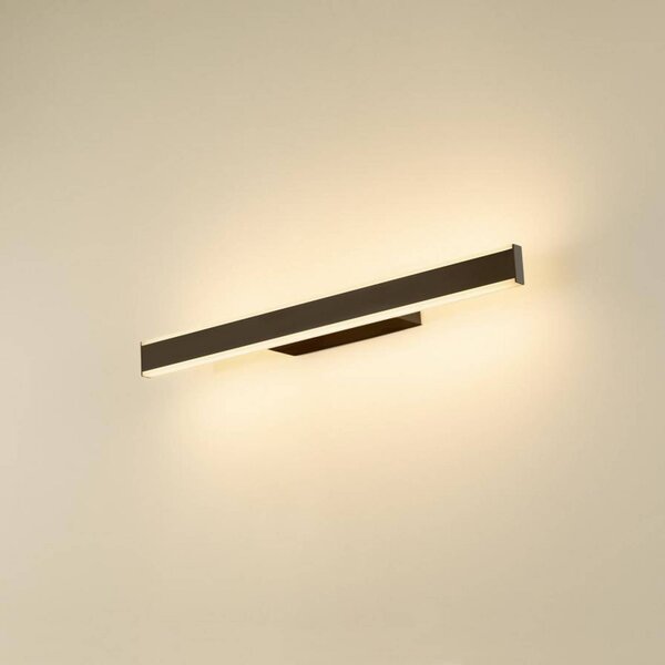 SLV Applique da parete One Linear, dimmerabile, Nero, Bagno, Alluminio, Moderno, Applique