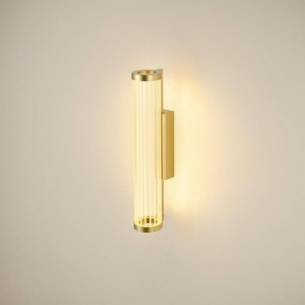 SLV Applique da parete a LED Quimera, dimmerabile, Ottone / Oro, Soggiorno / Sala da pranzo, Alluminio, Applique a LED