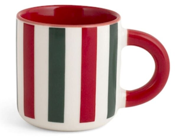 Confezione 6 tazze caffè natalizie Holly in new bone china decorate cc 100