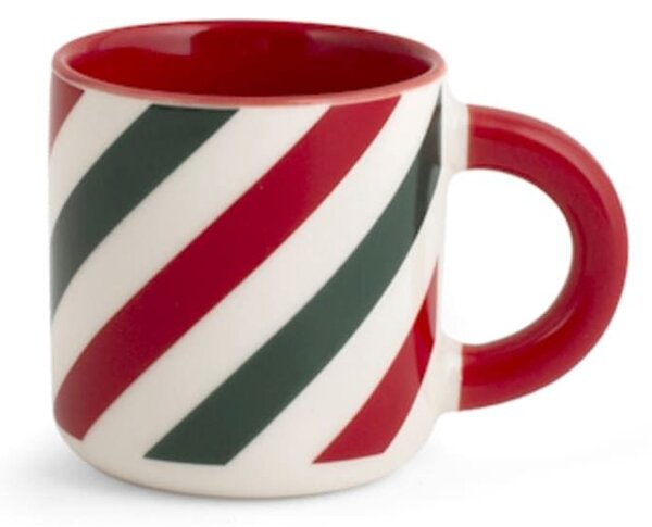 Confezione 6 tazze caffè natalizie Holly in new bone china decorate cc 100