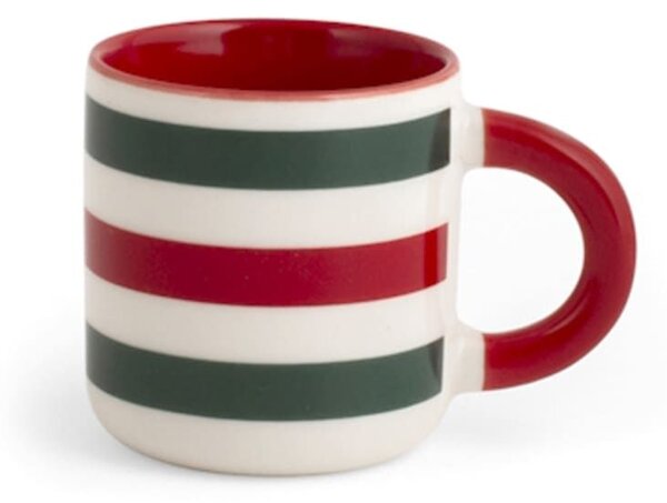 Confezione 6 tazze caffè natalizie Holly in new bone china decorate cc 100