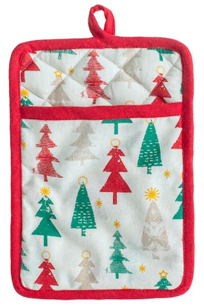 Porta mestoli Forest in 50% cotone riciclato e 50% poliestere con utensili e strofinaccio